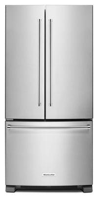 Réfrigérateur KitchenAid de 22 pi³ et de 33 po à portes françaises - acier inoxydable - KRFF302ESS