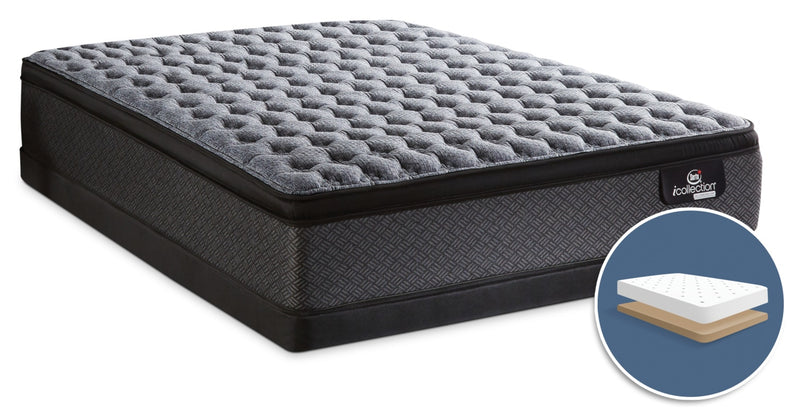 Ensemble matelas ferme à Euro-plateau à profil bas Senna iCollection de Serta pour grand lit 