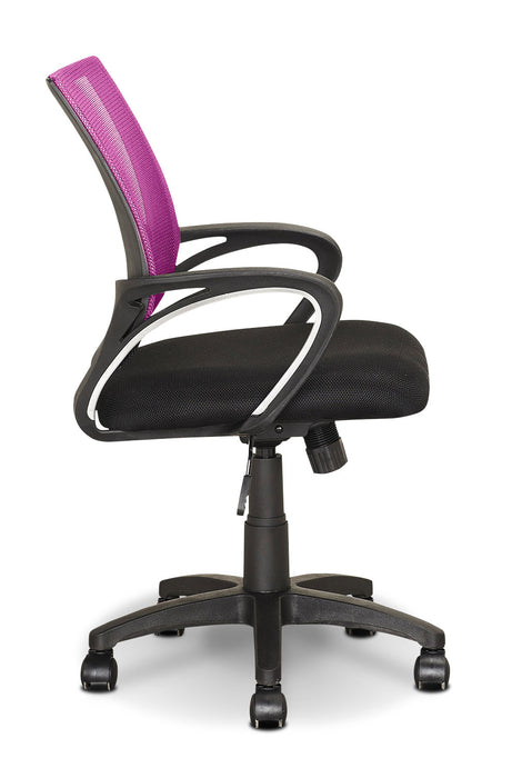 Chaise de bureau Loft de 21 po en mailles - rose