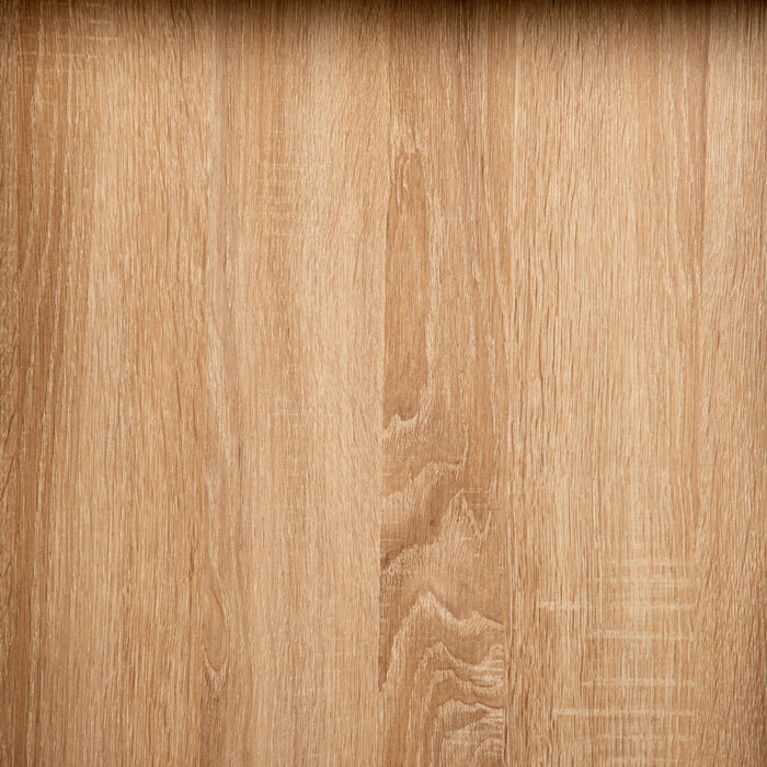 Table de bout moderne Izaac de 22 po avec tablette - blanche et brune 