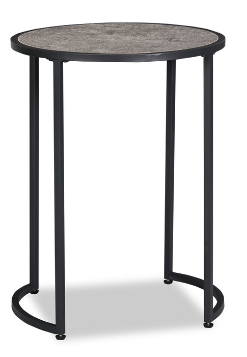 Table de fauteuil Jacki de 18,25 po - apparence pierre grise