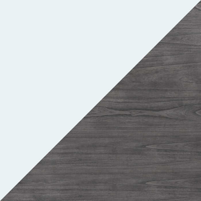 Ensemble de salle à manger Jaye 7 pièces avec table de 63 po (L), dessus en verre, base piédestal et 6 chaises - gris et blanc