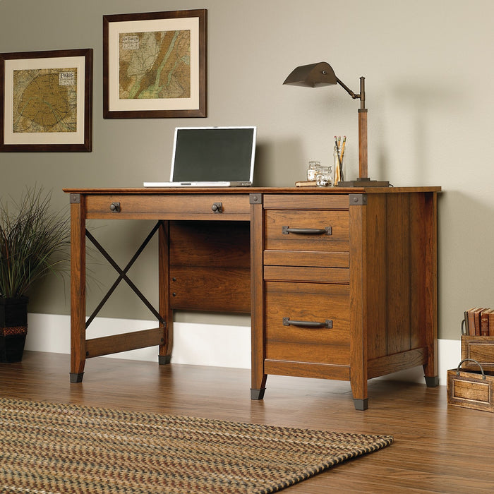 Bureau Carson Forge de 53,15 po à 3 tiroirs - cerisier de Washington