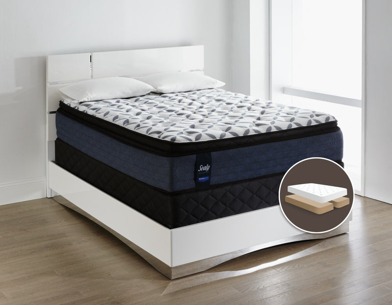 Ensemble moelleux à plateau-coussin divisé Kingsmill Posturepedic de Sealy pour grand lit 