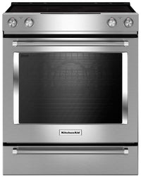 Cuisinière électrique KitchenAid de 7,1 pi³ avec technologie AquaLiftMD et autonettoyage - acier ino…