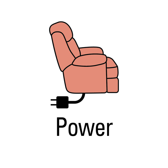 Fauteuil à inclinaison électrique 4579  en tissu d'apparence cuir - bière brune