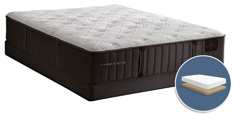 Ensemble matelas ferme à profil bas Finsbury de Stearns & Foster pour lit double 
