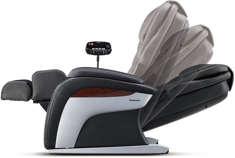Fauteuil de massage à inclinaison électrique de la collection Urban de Panasonic de 48,1 po en cuir synthétique de qualité supérieure - noir
