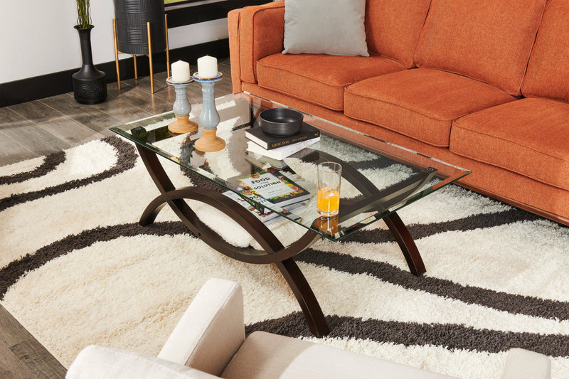 Sofa Kassia de Kort & Co. de 90,6 po en tissu d’apparence lin avec base et pattes en bois - orange