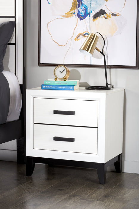 Ensemble de chambre à coucher Kate 6 pièces avec lit, commode, miroir et table de nuit, blanc - format très grand lit