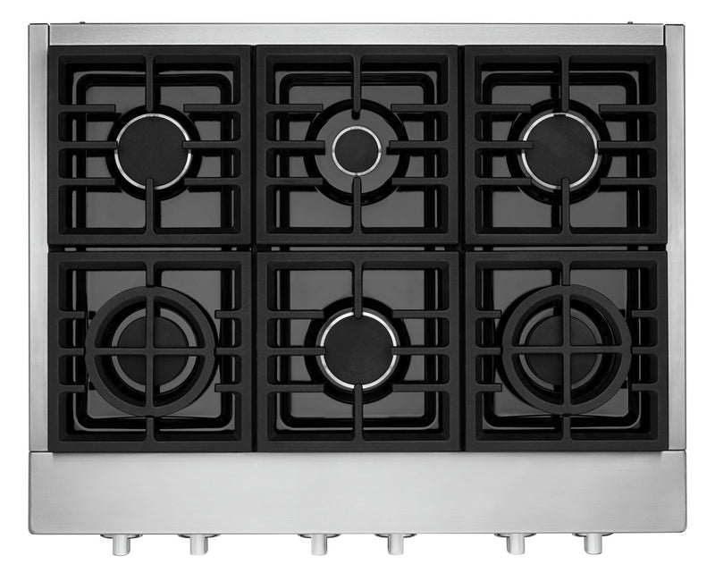 Surface de cuisson à gaz KitchenAid de 36 po à 6 éléments - acier inoxydable - KCGC506JSS