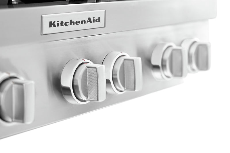Surface de cuisson à gaz KitchenAid de 36 po à 6 éléments - acier inoxydable - KCGC506JSS