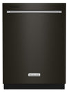 Lave-vaisselle encastré KitchenAid de 24 po et de 44 dBA avec commandes sur le dessus et 3e panier - acier inoxydable noir avec fini PrintShieldMC - KDTM404KBS