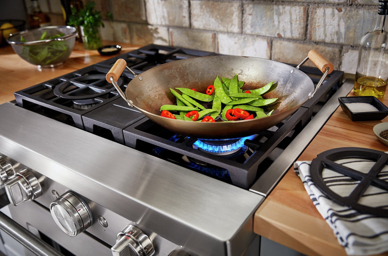 Cuisinière intelligente à gaz KitchenAid de 4,1 pi³ avec autonettoyage - acier inoxydable - KFGC500JSS