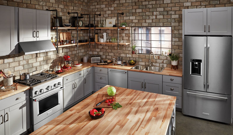 Cuisinière intelligente à gaz KitchenAid de 4,1 pi³ avec autonettoyage - acier inoxydable - KFGC500JSS