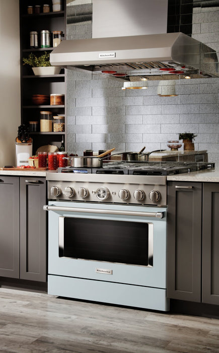 Cuisinière intelligente hybride KitchenAid de 5,1 pi³ avec autonettoyage - bleu Miami - KFDC506JMB