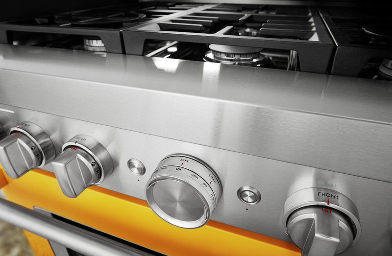 Cuisinière intelligente hybride KitchenAid de 5,1 pi³ avec autonettoyage - poivron jaune - KFDC506JYP
