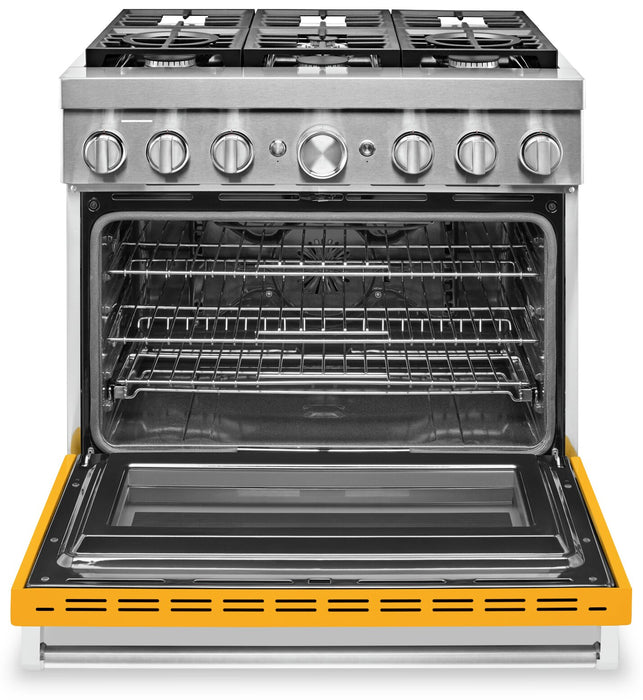 Cuisinière intelligente hybride KitchenAid de 5,1 pi³ avec autonettoyage - poivron jaune - KFDC506JYP