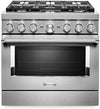 Cuisinière intelligente à gaz KitchenAid de 5,1 pi³ avec autonettoyage - acier inoxydable - KFGC506JSS