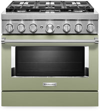 Cuisinière intelligente hybride KitchenAid de 5,1 pi³ avec autonettoyage - crème d’avocat - KFDC506J…