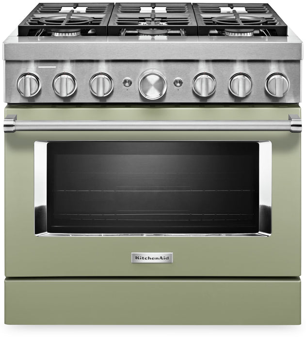 Cuisinière intelligente hybride KitchenAid de 5,1 pi³ avec autonettoyage - crème d’avocat - KFDC506JAV