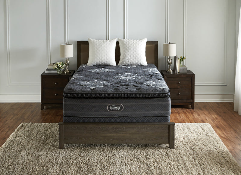 Ensemble matelas semi-ferme à plateau-coussin épais Devotion Beautyrest Black pour grand lit
