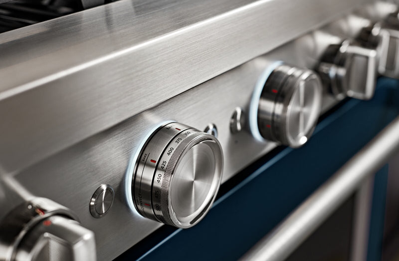 Cuisinière intelligente hybride KitchenAid de 6,3 pi³ avec autonettoyage et plaque chauffante - encre bleue - KFDC558JIB