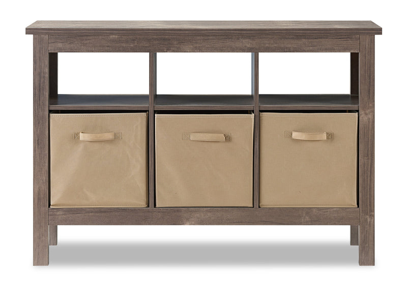 Table d’entrée Kimberly de 47,25 po avec 3 paniers - beige