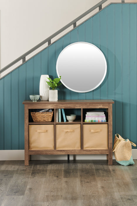 Table d’entrée Kimberly de 47,25 po avec 3 paniers - beige