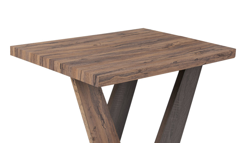 Table de bout moderne Kinsley de 23,6 po - bois brun foncé