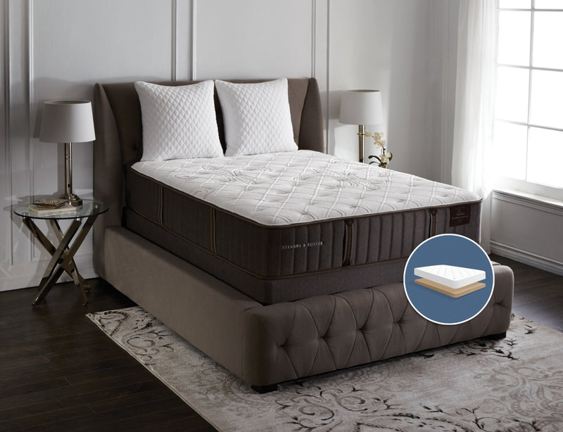 Ensemble matelas ferme à profil bas Finsbury de Stearns & Foster pour grand lit 
