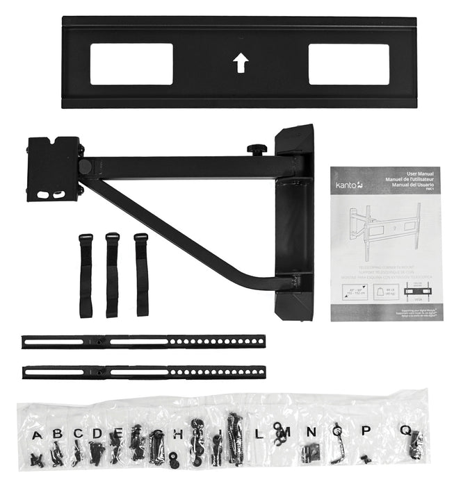 Support mural télescopique en coin Kanto FMC1 pour téléviseurs de 40 po à 60 po