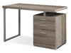Bureau d’ordinateur Rimini de 48 po à 3 tiroirs - taupe foncé
