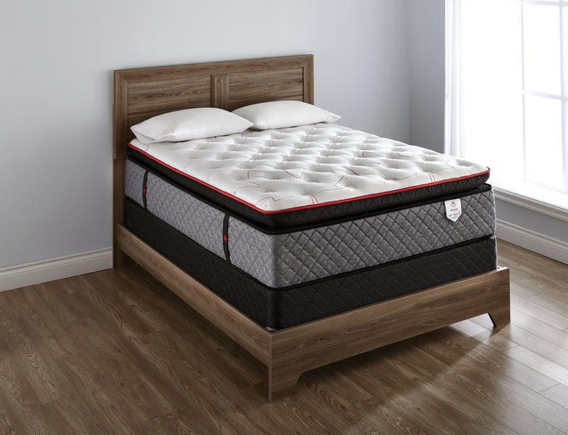 Ensemble matelas à Euro-plateau True North Whistler Chiropractic de Springwall pour grand lit