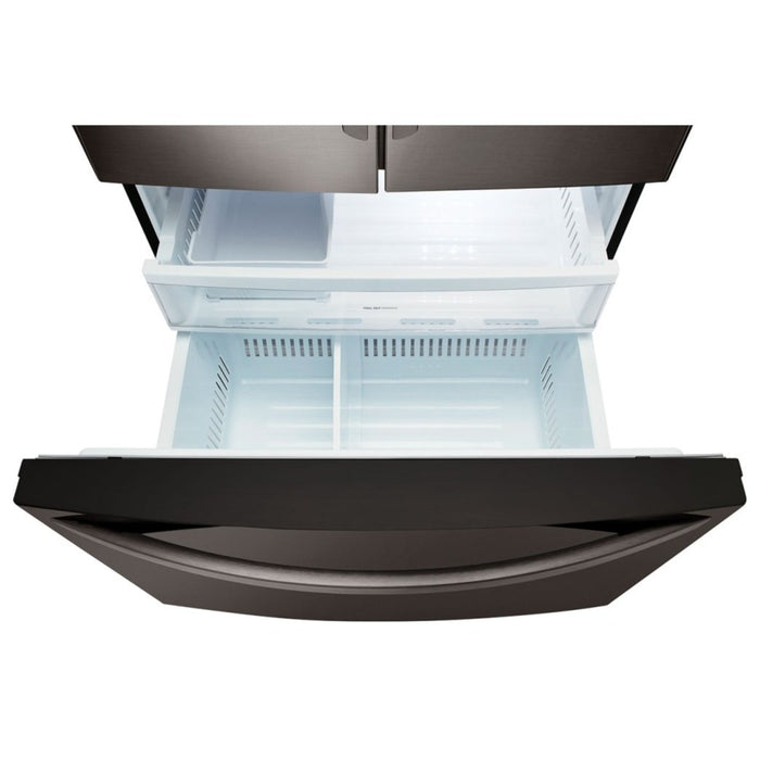 Réfrigérateur LG de 22 pi³ et de 30 po à portes françaises - acier inoxydable noir Smudge-ProofMD - LRFNS2200D