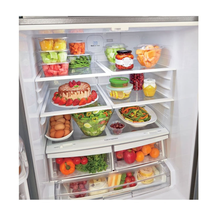 Réfrigérateur LG de 22 pi³ et de 30 po à portes françaises - acier inoxydable noir Smudge-ProofMD - LRFNS2200D