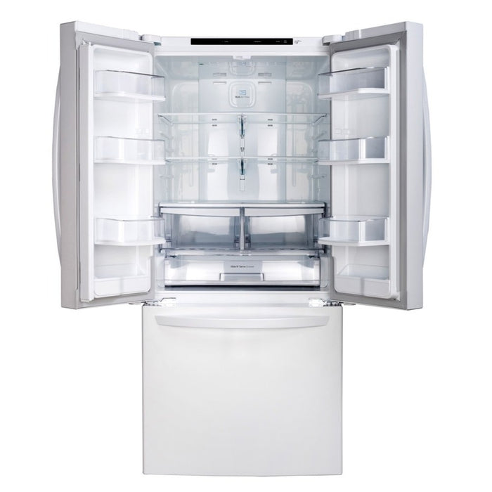 Réfrigérateur LG de 22 pi³ et de 30 po à portes françaises - blanc - LRFNS2200W