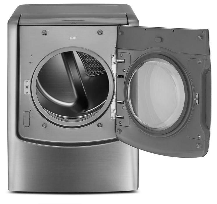 Sécheuse à gaz à la vapeur SteamDryerMC LG à énorme capacité de 9,0 pi³ - acier graphite