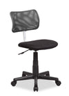 Chaise de bureau Leigh de 16 po - noire avec dossier à mailles