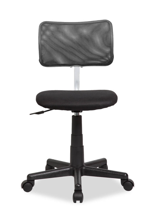Chaise de bureau Leigh de 16 po - noire avec dossier à mailles