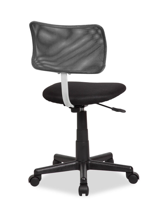 Chaise de bureau Leigh de 16 po - noire avec dossier à mailles