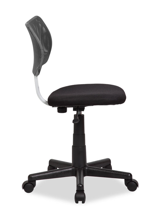 Chaise de bureau Leigh de 16 po - noire avec dossier à mailles
