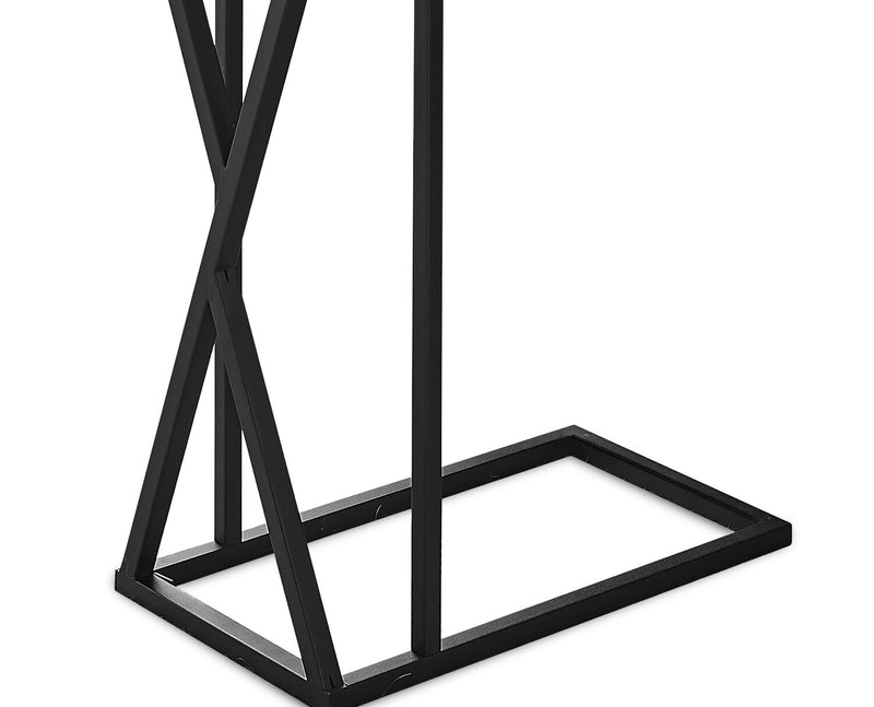 Table de fauteuil Leila de 10,25 po en forme de C - grise