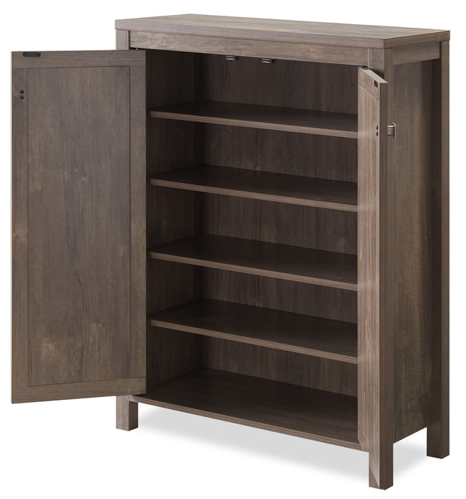 Armoire de rangement pour chaussures Levi de 31 po - noisette