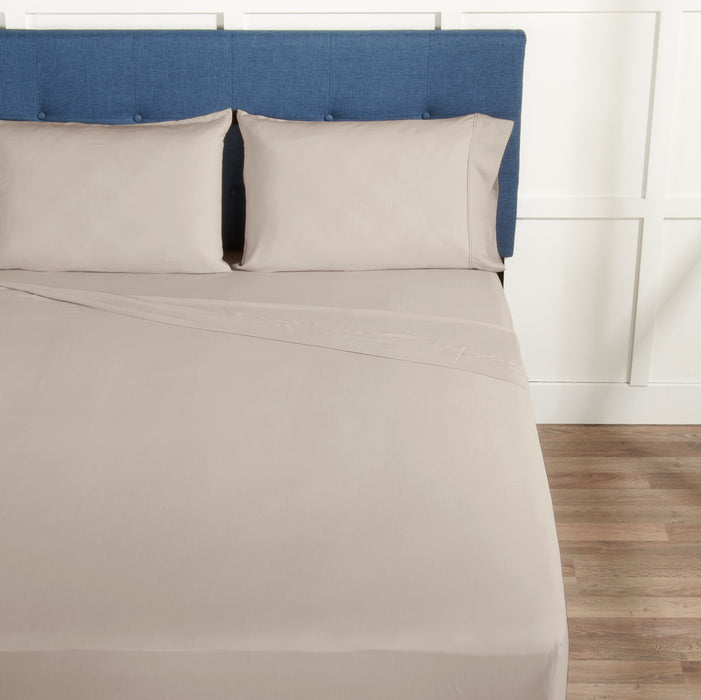 Ensemble de draps haute performance Hyper-LinenMC de BEDGEAR 4 pièces pour très grand lit - beige