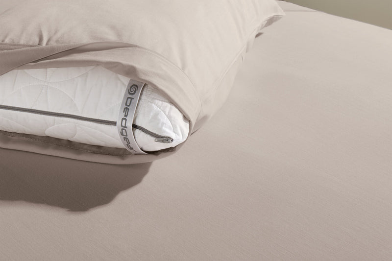 Ensemble de draps haute performance Hyper-LinenMC de BEDGEAR 4 pièces pour très grand lit - beige