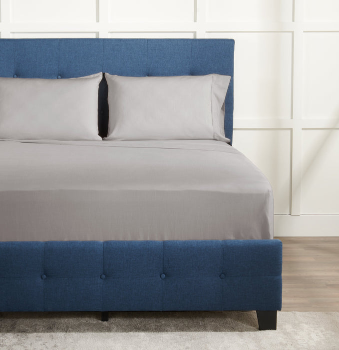 Ensemble de draps haute performance Hyper-LinenMC de BEDGEAR 4 pièces pour grand lit - gris clair