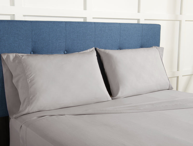 Ensemble de draps haute performance Hyper-LinenMC de BEDGEAR 4 pièces pour grand lit - gris clair