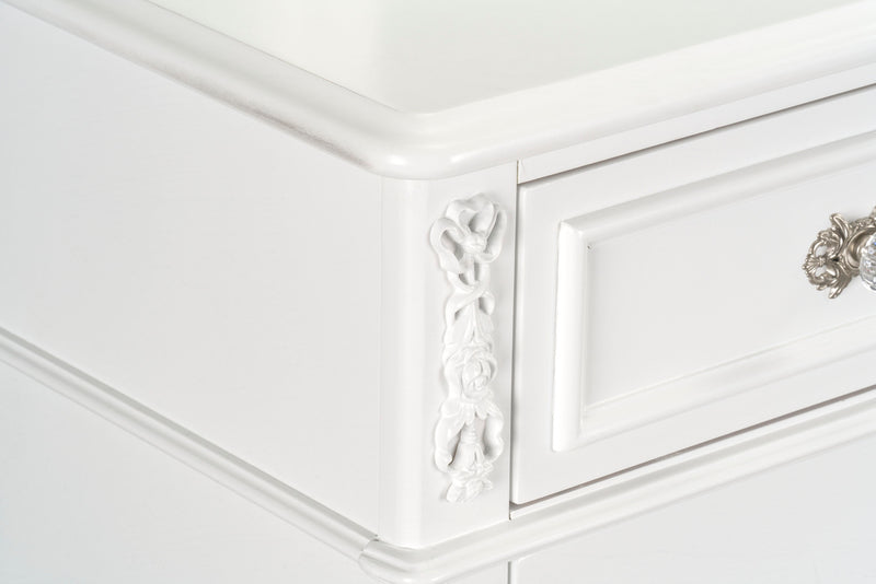 Commode Livy de 56 po (L) à 7 tiroirs pour enfants - blanche