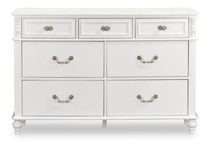Commode Livy de 56 po (L) à 7 tiroirs pour enfants - blanche